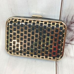 Elegant Gold Black Clutch Evening Bag Purse Clutch Prom Bag